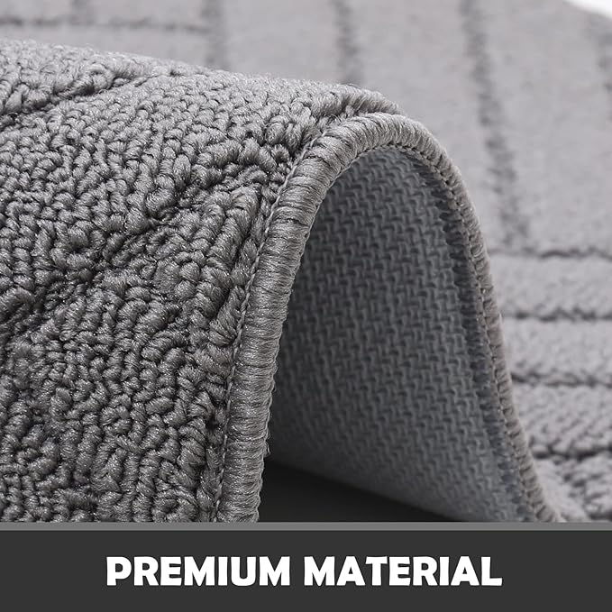 Door Mat Indoor Doormat, Entryway Rug Door Mats Non-Slip Rubber Backing,Heavy Duty Low-Profile Entrance Rugs, Absorbent Resist Dirt Doormats Floor Door mat for Entryway,32"x48"Grey