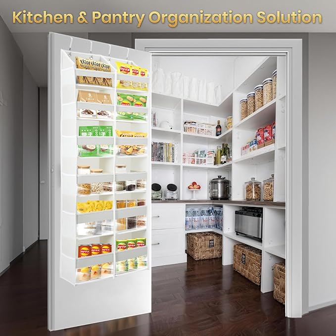 HOMELUX THEORY Heavy Duty Over the Door Organizer - Extra Wide Closet Organizers And Storage, Hanging Storage Door for Bedroom & Baby Nursery, 1PC Dark Gray