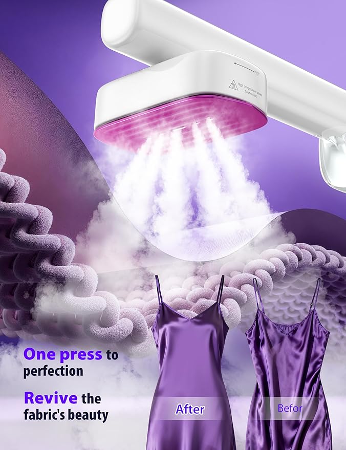 Sundu Steamer for Clothes,15s Fast Heat-up Handheld Garment Steamer,35mins Runtime & 180ml Large Tank,25g/min Steam,Ceramic Panel,Stands on Desk,Wrinkle Remover for Travel, Home, Office(White)