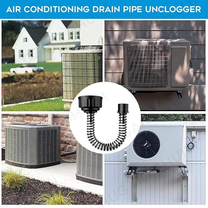 AC Drain Line Cleaner;AC Drain Line Cleaner Adapter Evacuates & Unclog AC Drain Line - HVAC to PVC AC Drain Line Cleaner Tool - Universal Fit AC Drain Line Unclogger - AC Drain Line Cleaning Tool
