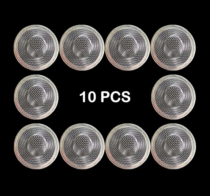 10PCS Mesh Sink Drain Strainer Hair Catcher, 2.125'' Stainless Steel Slop Basket Filter Trap, Bathtub Sink Drain Screen Filter Cover Mesh Bathroom Bathtub RV Laundry Lavatory Balcony Utility