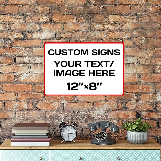 Aluminum Weatherproof Metal Sign Multiple Sizes Custom Personalized Text And picture Here, Black White Traffic Regulation Horizontal Street Signs ,hazard sign,garden sign,custom door sign,Customised business signs