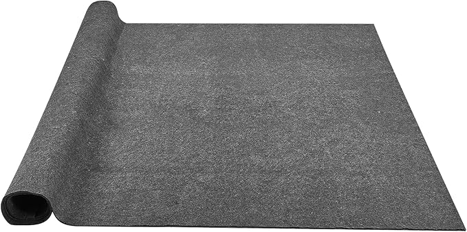 VEVOR Rug Pad Without Slip Resistance, Protective Cushioning Carpet Pad, 9' x 12', 1/4"Thick, 100% Pure Polyester Felt, 10-11㎡ Premium Comfort Underfoot Carpet Padding Rug Cushion for All Floors, Gray