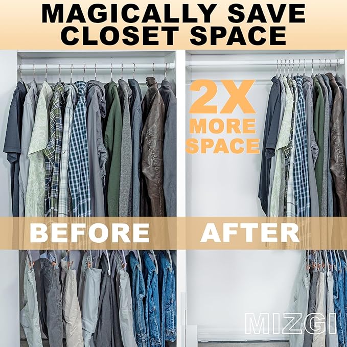 MIZGI 50 Pack White Velvet Hangers - No Shoulder Bumps, Heavy Duty Non-Slip Chrome Hooks for Jackets, Coats, Pants