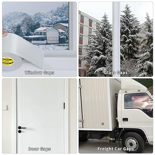 Duct Tape Heavy Duty Single Sided, Strong Adhesive High Strength, Waterproof Mesh Tape for Indoor and Outdoor Repairing Sealing Bonding, Easy Use Hand Tearable, 2.36 Inch x 66 Feet, White