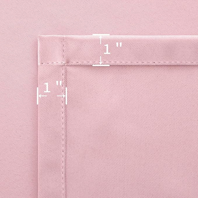 BGment Baby Pink Blackout Curtains 36 Inch Length for Short Window - Small Drapes Thermal Insulated with Rod Pocket Privacy for Cafe Kitchen Bathroom Girl Bedroom, 34 x 36 Inch, 2 Pnels