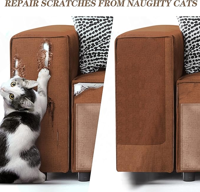 Velvet Repair Patch, Self-Adhesive Flannel Fabric Patch, Multi Colors, Microfiber Patch,Can be Used to Patch Sofas, Car Seats, Handbags, Jacket Holes and Tears (Khaki)