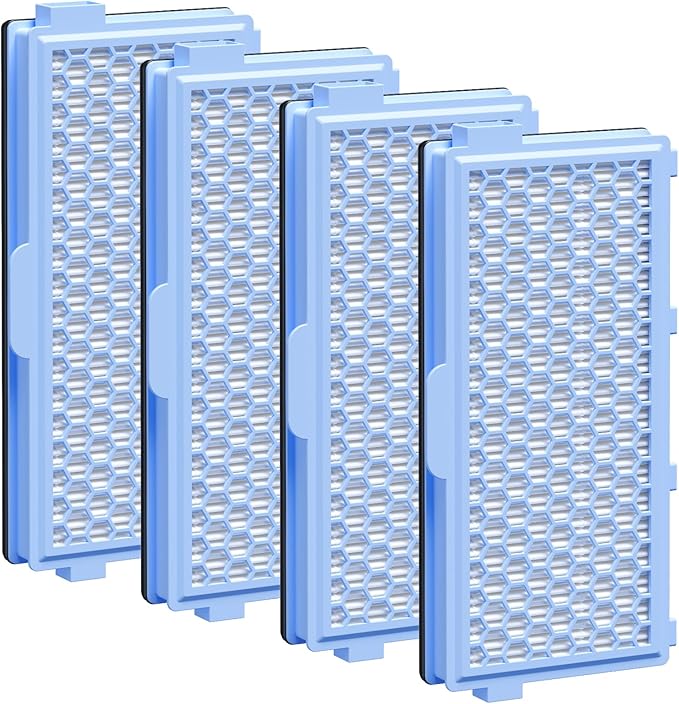4 Pack SF-HA 50 HEPA Filters Compatible with Miele Compact C1 & C2, Complete C2 & C3, S8340, S4, S5, S6, S8, S4000โS8999 Series Vacuum Cleaners, NOT for SF-HA30, Classic C1 or Complete C1 Series