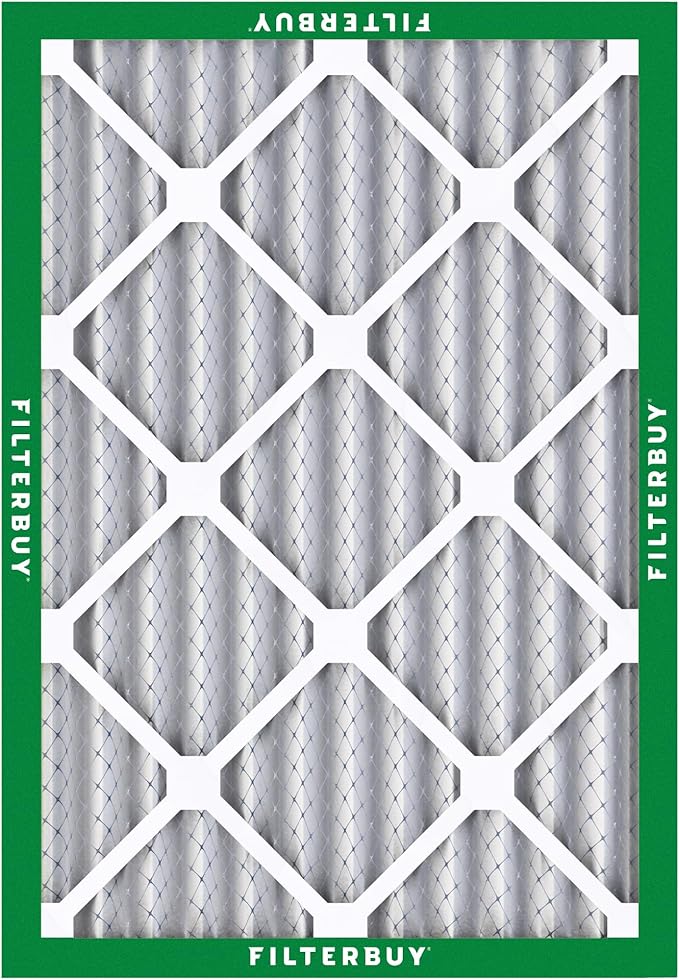 Filterbuy 15x20x2 Air Filter MERV 8 (MPR 700) Dust Defense Replacement (6-Pack), Electrostatic Pleated HVAC AC Furnace Filters, Made in USA (Actual Size: 14.50 x 19.50 x 1.75)