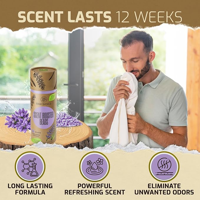 Scent Boosters for Washer, Lavender Aroma - Bulk Laundry Booster Beads and Fabric Smell Deodorizer - In Wash Odor Eliminator Pods for Fresh Scented Clothes
