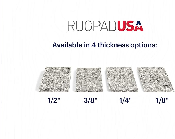 RUGPADUSA - Dual Surface - 2'x7' - 3/8" Thick - Felt + Rubber - Enhanced Non-Slip Rug Pad - Adds Comfort and Protection - for Hard Surface Floors
