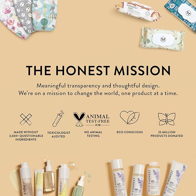 The Honest Company Hydrate and Cleanse Naturally Scented Wipes Cleansing Multi-Tasking Wipes 99% Water Plant Based Hypoallergenic Aloe and Cucumber 240 Count