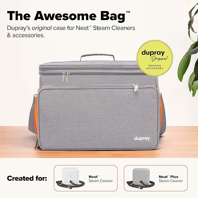 Dupray Neat Steam Cleaner with 18-Piece Kit โ (Neat with the Awesome Bag) Powerful, chemical-free cleaning for floors, cars, tiles, grout, and more. *Kills 99.9% of Bacteria & Viruses