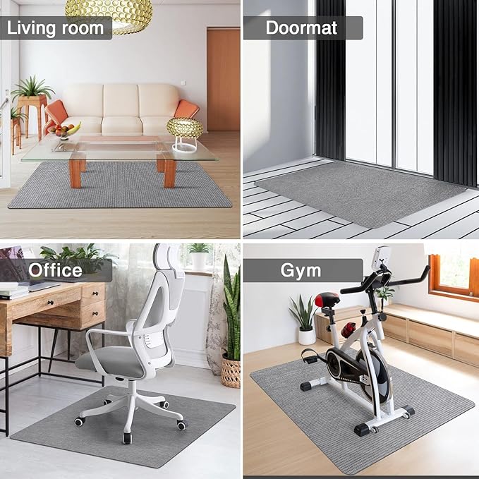 Placoot Desk Chair Mat for Hardwood Floor & Tile 55"x35" Office Chair Mat for Rolling Chairs Large Anti-Slip-Recyclable Material Computer Chair Mat Rug for Office/Home