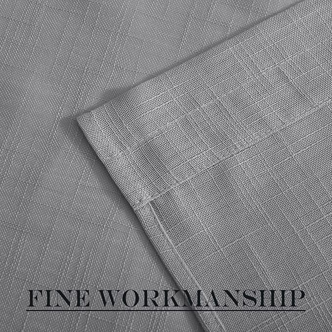 NICETOWN Linen French Door Curtains Privacy Light Reducing Window Coverings with Tieback Rod Pocket Front Back Glass Door Curtain, 25" W x 40" L, 1 Panel, Dark Grey