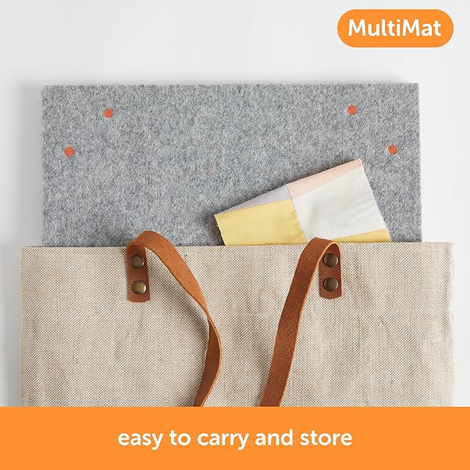 oliso MultiMat Wool Pressing Pad – 100% New Zealand Wool, 14" x 14", ½" Thick – Ideal for Quilting, Sewing & Crafting