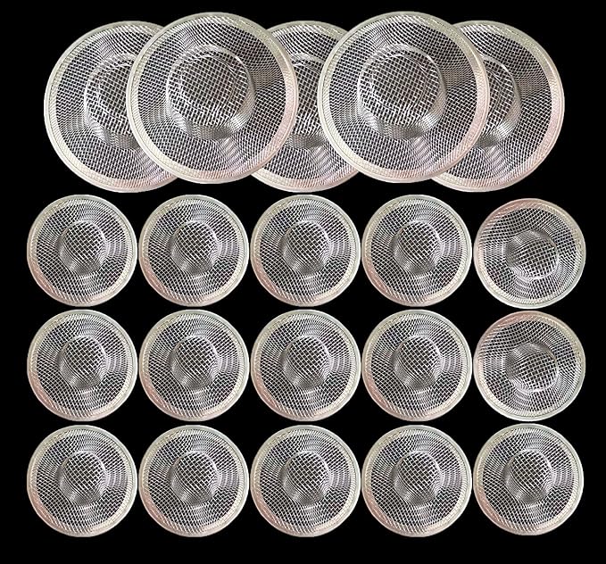 20PCS Stainless Steel Slop Basket Filter Trap, 2.75" & 4.41" Bathroom Sink Drain Strainer Mesh, Mesh Drain Cover Drain Sink Screen for Bathroom Bathtub Kitchen Laundry Lavatory Balcony RV Floor Drain