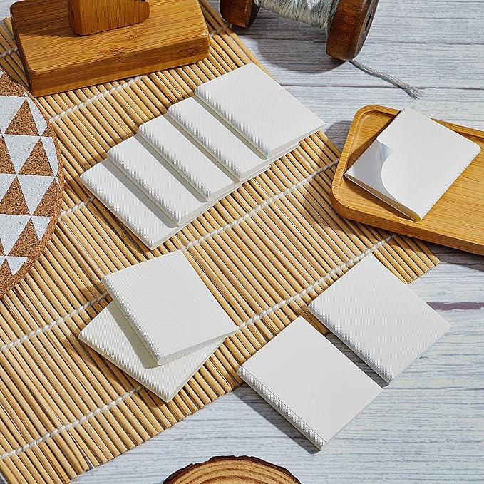 Zonon 64 Pieces Door Corner Seal Weatherstripping Exterior Door Frame Seal Draft Stopper Adhesive Corner Pads for Weather Stripping and Draft Protection (White)