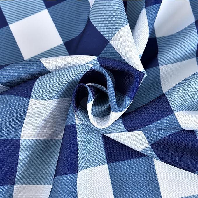 Water-Proof Plaid Tablecloth 58x144 inch for Rectangular Tables - Wrinkle Proof Printing Striped Table Cloth - Durable Kitchen & Table Linens for Banquet Dinner Home Patio