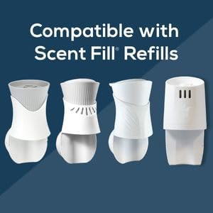 Scent Fill 100% Natural Peppermint Plug in Air Freshener, Scented Oil Refills, 2 Refills + Diffuser