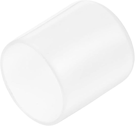 uxcell 20pcs Rubber End Caps Protective Caps 28mm(1.1 Inch) ID Vinyl PVC Round Tube Bolt Cap Cover Screw Thread Protectors, Clear