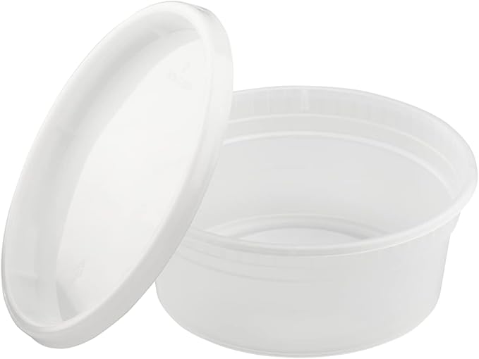 Karat [8oz - 240 ct] Clear PP Injection Molded Round Deli Containers with Lids (FP-IMDC8-PP)