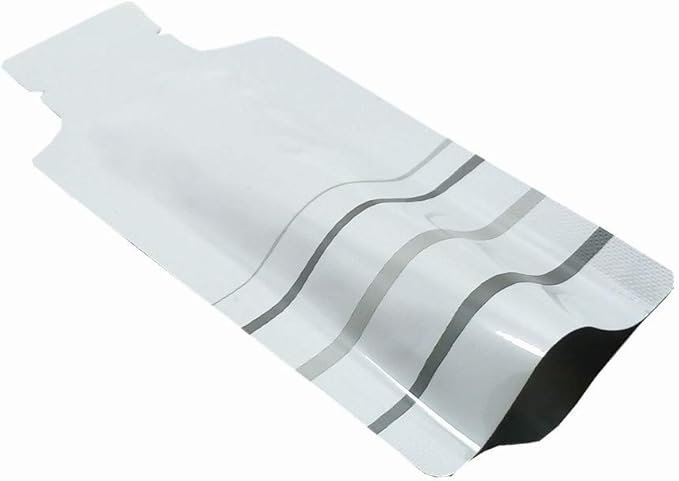 100 Pack 2.95x5.1 inch Heat Seal Sample Mylar Packets for Portable Travel Toiletries Empty Disposable Liquid Shampoo Pouch Single Serving Coffee Powder Condiments Food Storage (White)