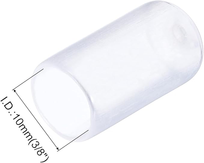 uxcell 20pcs Rubber End Caps 10mm(3/8") ID Vinyl PVC Round Tube Bolt Cap Cover Screw Thread Protectors Clear