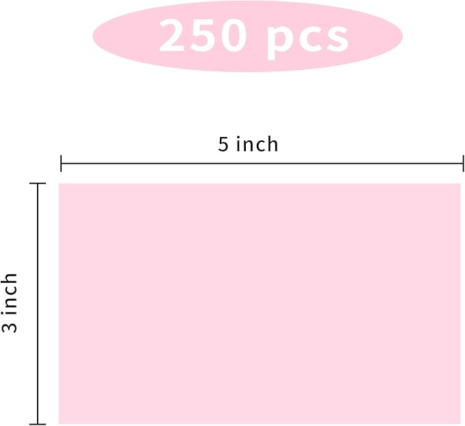 STARLIBOO 3"X5" Rectangle Color Coding Labels, Removable Square Label Inventory Stickers, Permanent Warehouse Moving Box Square Label (250Labels, Pink)