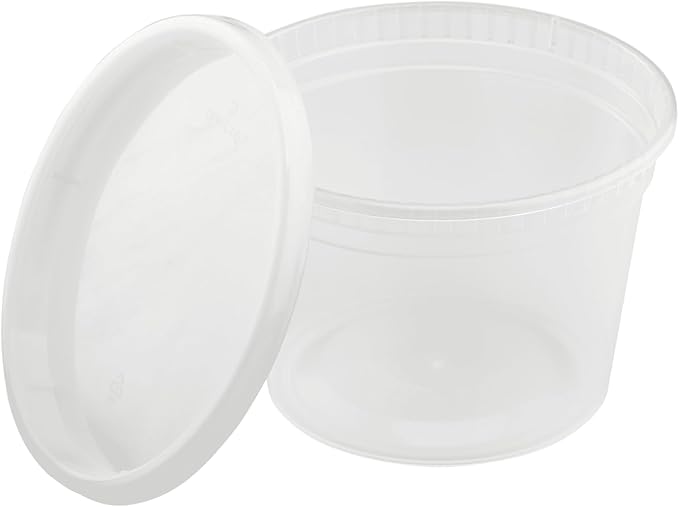 Karat [16oz - 240 ct] Clear PP Injection Molded Round Deli Containers with Lids (FP-IMDC16-PP)