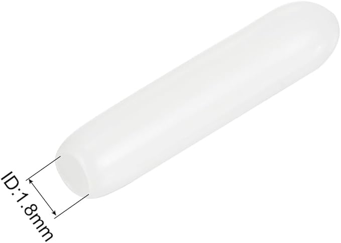 uxcell 20pcs Rubber End Caps 1.8mm ID Vinyl Round Tube Bolt Cap Cover Thread Protectors White