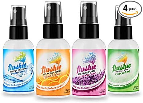 Flushie Pre-Toilet Sprays for Poop Travel Size Toiletries Bathroom Spray for Poop Spray for Toilet Deodorizer Traveling Essentials Poop deodorizer Poop Odor eliminator