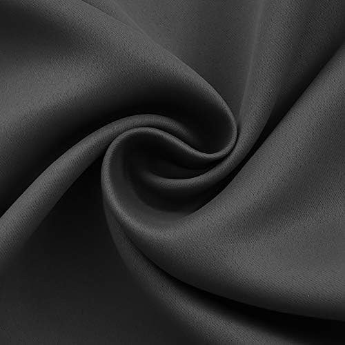 BGment Short Blackout Curtains 36 Inches Length - Rod Pocket Thermal Insulated Room Darkening Window Drapes for Kitchen Bedroom Bathroom, Dark Grey, 2 Panels, 42 x 36 Inch