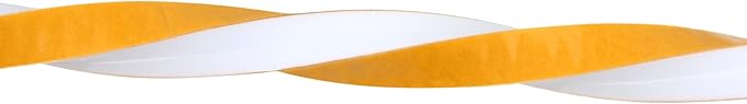Weather Stripping Door Seal Strip (3/5 Inch X 1/2 Inch X 10Feet), Strong Adhesive, Lightproof, Soundproof, Weatherproof Foam Tape Insulation for Sliding Door, Front Door Frame, Windows- White