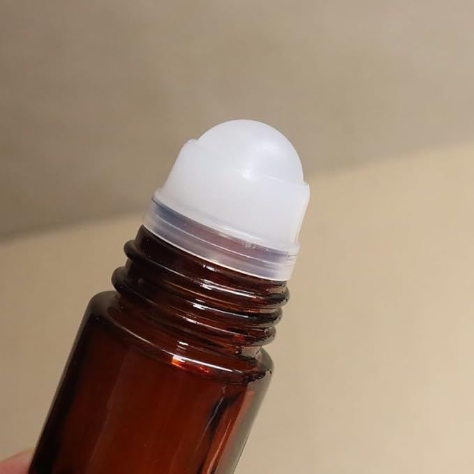 2Pcs Brown Glass Essential Oil Roller Bottles Refillable Roll on Bottles Empty Deodorant Bottle Containers Rollerball Beauty Personal Care Fragrance Cosmetics Tools (50ML)