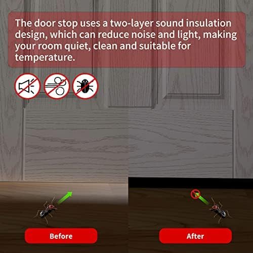Door Draft Stopper, 39” Length Cuttable Weather Stripping Door Seal, Strong Adhesive Door Sweep for Exterior and Interior Doors (1, Brown)