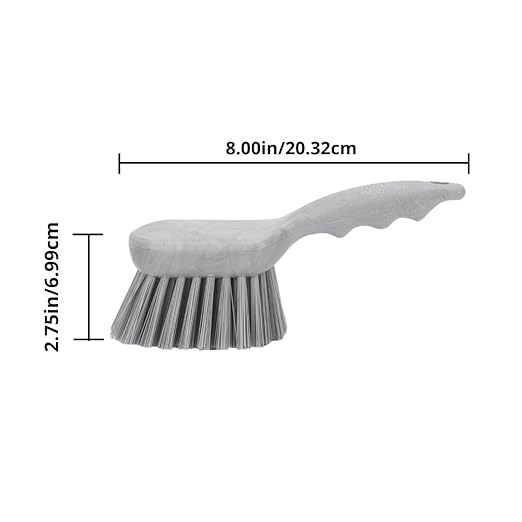 SPARTA 40541EC14 Plastic Scrub Brush, Utility Brush, Kitchen Brush With Hanging Hole For Cleaning, 8 Inches, Blue, (Pack of 6)