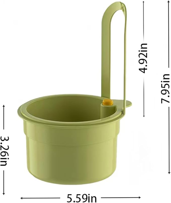 Sink Strainer Basket, Hanging Kitchen Sink Strainer Basket, Press to Dump, Easy Installation, Food Fruit & Vegetable Drainer Rack, Corner Waste Collector (Yellow)
