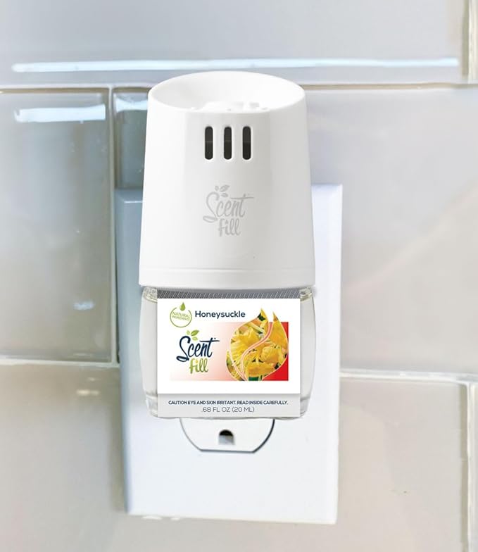 Scent Fill Honeysuckle Plug in Air Freshener, 4 Scented Oil Refills