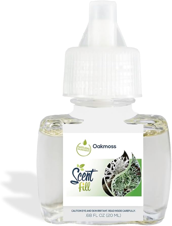 Scent Fill Oakmoss Plug in Air Freshener, 4 Scented Oil Refills