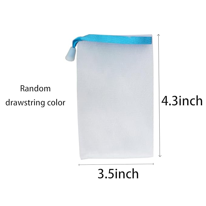 30 Pack Mesh Soap Bag, Small Soap Pouch Saver Bar Soap Sack with Drawstring for Foaming and Drying - Multi-colors