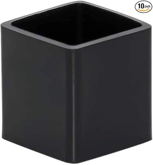 10 Pcs Black Square Anti-Slip Rubber Leg Tips Chair Leg Caps Furniture Floor Protectors Chair Table Bar Stool Leg Covers Furniture Leg Cube Feet 2.36 Inch x 2.36 Inch (60 x 60mm)