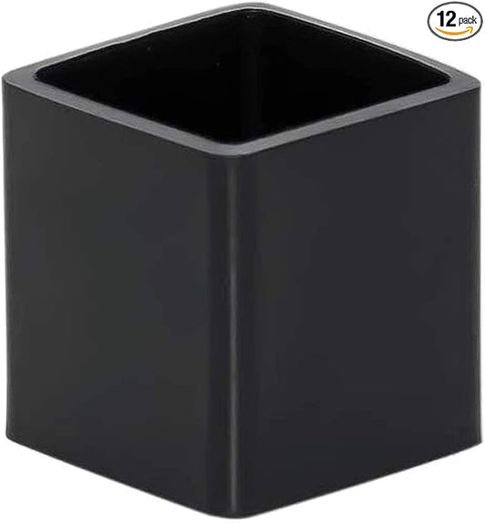 12 Pcs Black Square Anti-Slip Rubber Leg Tips Chair Leg Caps Furniture Floor Protectors Chair Table Bar Stool Leg Covers Furniture Leg Cube Feet 1.57 Inch x 1.57 Inch (40 x 40mm)