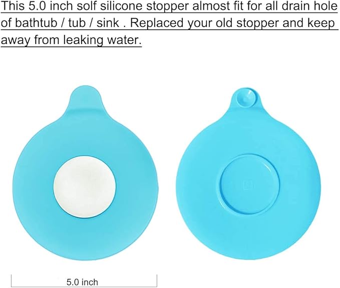 2PCS Silicome Tub Stopper, Bathtub Stopper, Tub Drain Stopper, Tub Plug, Bathtub Drain Cover, Bathtub Drain Plug, Bathroom Sink Stopper, Sink Drain Cover, Sink Plug