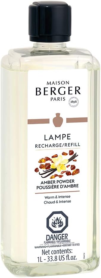 MAISON BERGER | Lampe Berger Refill Home Fragrance | Amber Powder | Home scents | 33.8 Fluid Ounce - 1L