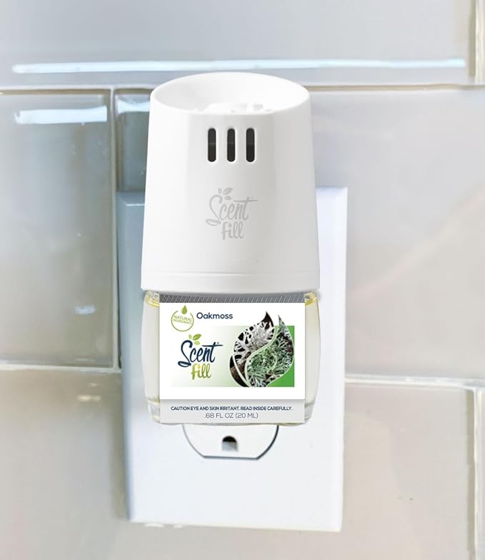 Scent Fill Oakmoss Plug in Air Freshener, 4 Scented Oil Refills