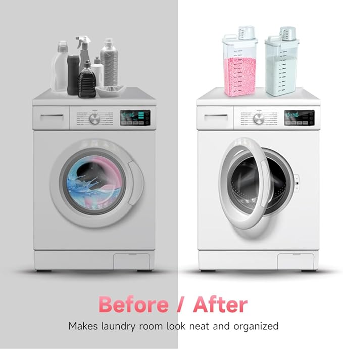 Tokokimo Laundry Powder Dispenser, Laundry Detergent Dispenser for Laundry Room Organization and Storage, Laundry Beads Container, Suitable for Scent Beads, Washing Powder