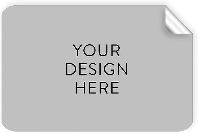 100 Custom Vinyl Stickers - Upload Your own Image, Text, Design, Logo - Personalized Logo Labels for Handmade, Packaging, Bottle, Jars, Candle, Brand Stickers (Gray, 4x2)