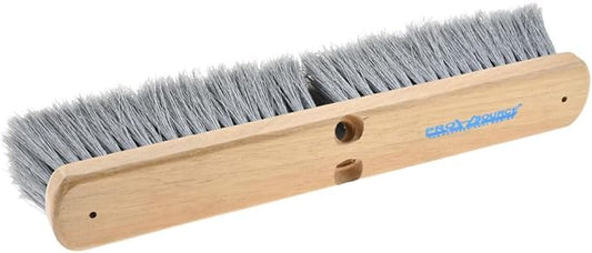 PRO SOURCE Fine-Sweep Push Broom Head with Threaded Wood Block: 18 inch Wide