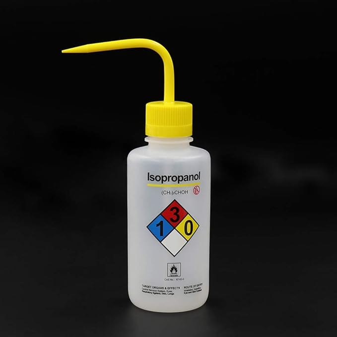 2pcs of Safety Wash Bottles, Vol.500ml 17oz, Isopropanol Wash Bottle, LDPE Material, LVM003